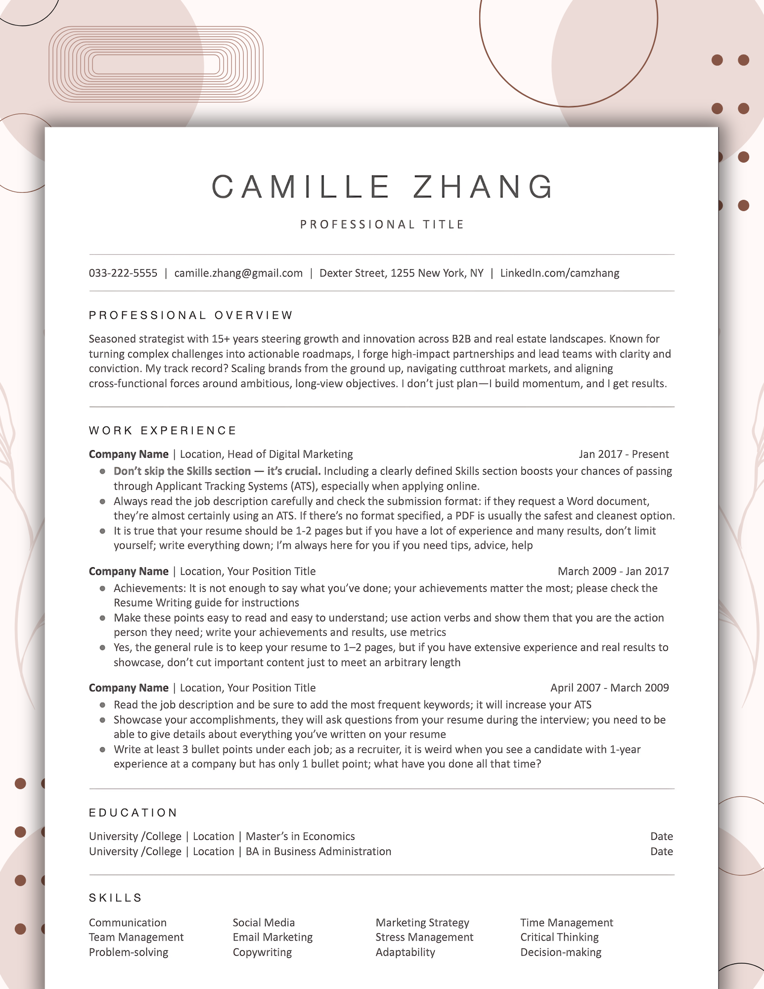 General Resume 99% ATS Score image