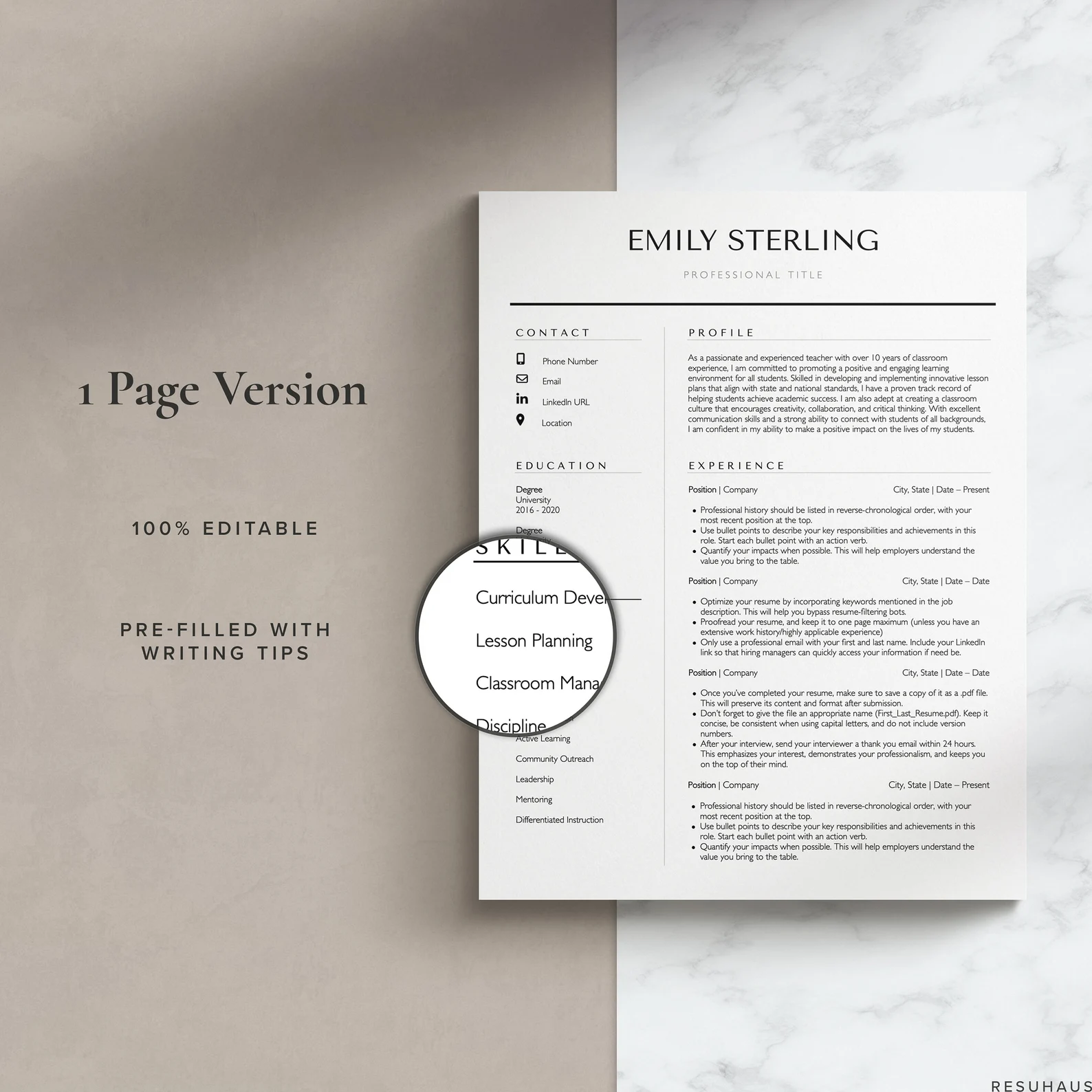 Harvard ATS Resume - View 4