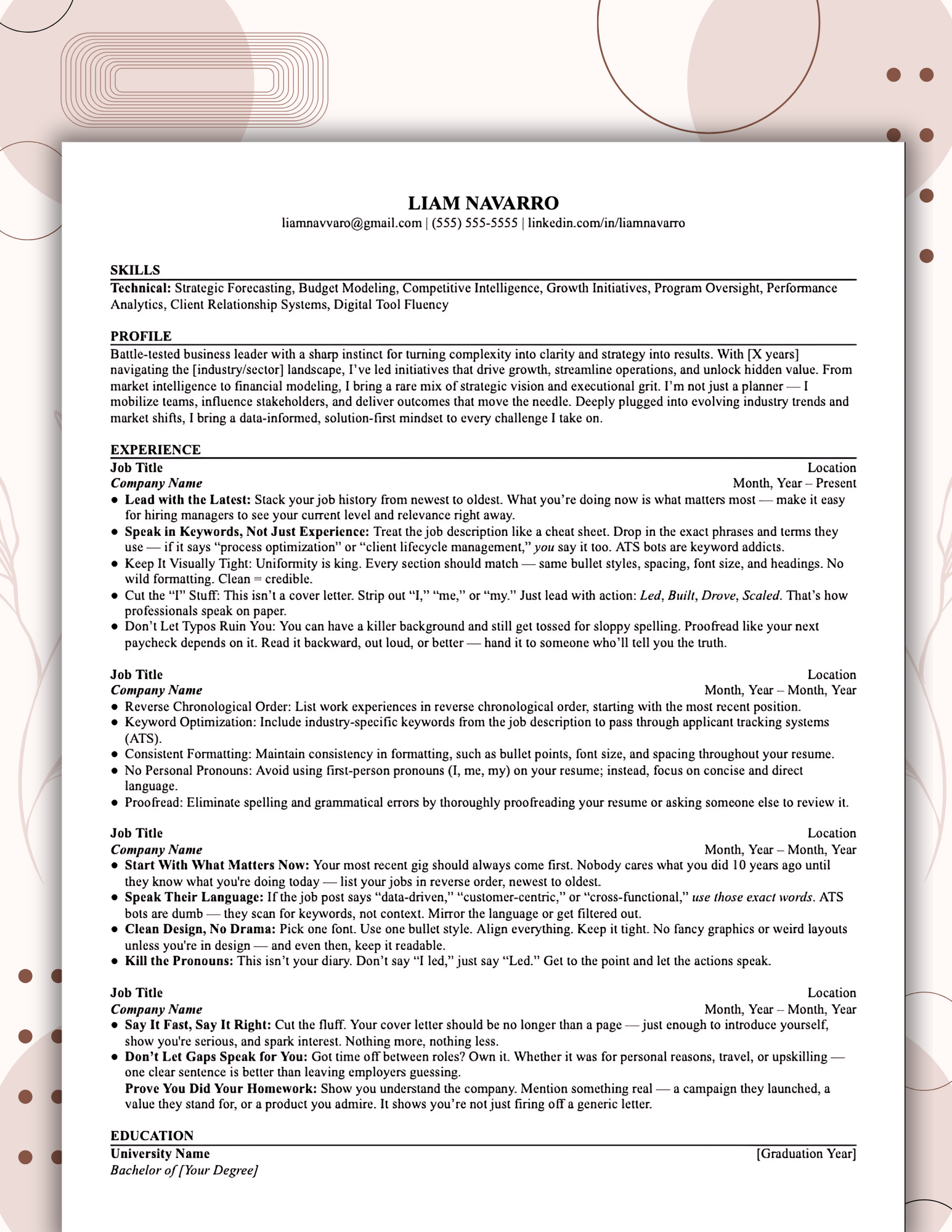 Engineering Resume 97% ATS Score - Main View
